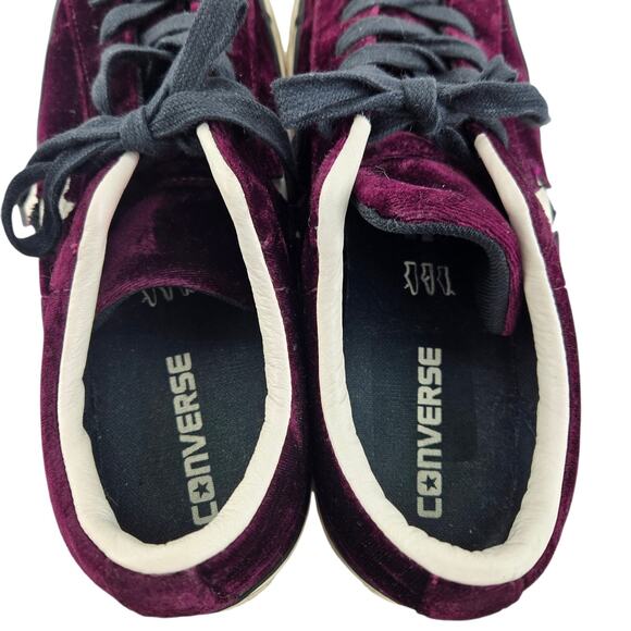 Converse Sneakers Womens 8.5 Purple Velvet One Star Platform Ox Low Top Casual - Picture 8 of 12
